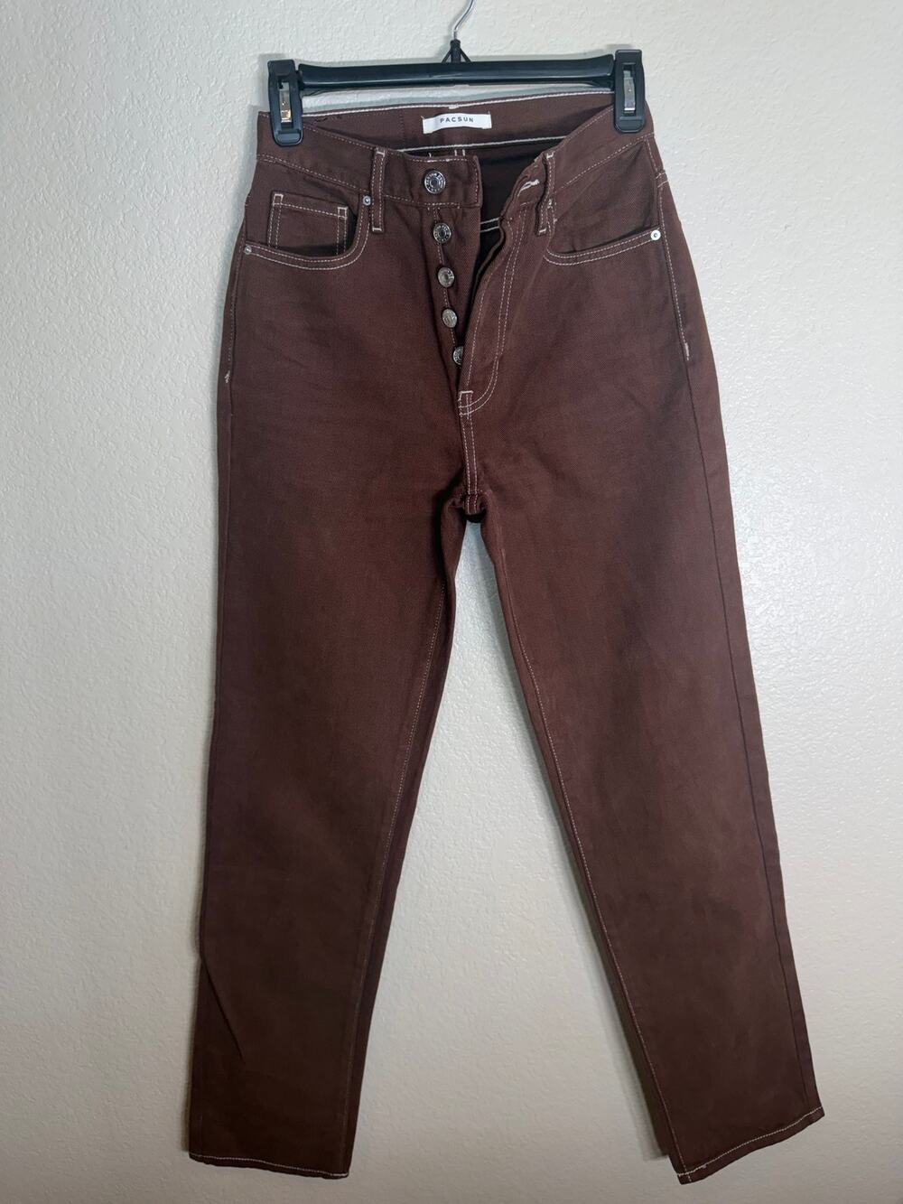 PacSun Women's Brown Dad Jeans Size 23 High Rise Straight Leg